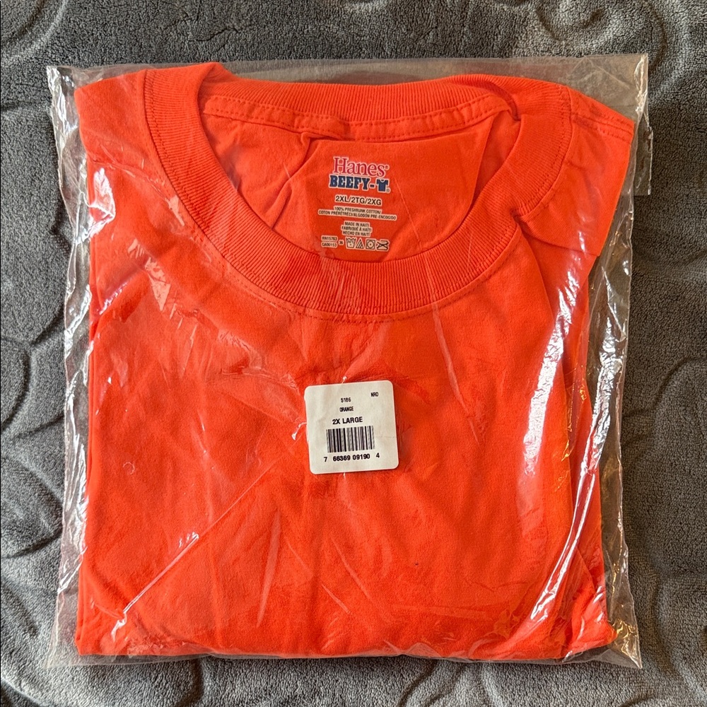 Hanes Men's Bright Orange Tee